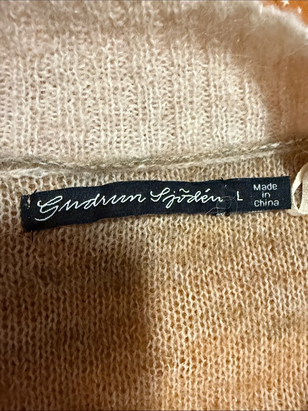 Ombre Knit Button-Front Cardigan in Beige and Gray - Picture 2 of 5